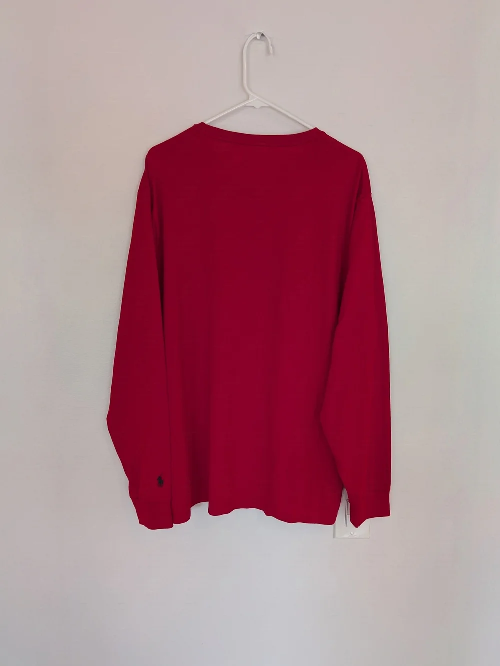 Polo Ralph Lauren Men Red Black Logo Long Sleeve Graphic Tee Shirt XL NWOT
